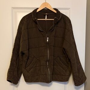 Brown Quilted Jacket